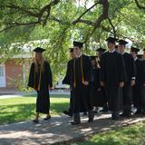 St. Luke's Episcopal School Photo #2 - St. Luke's seniors parade the campus one last time before their commencement ceremony.