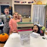Living Wisdom School Of Palo Alto Photo #7 - Living Wisdom School elementary students testing a classroom engineering challenge.