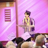 Apostles Lutheran Schools (TK-12) Photo #4 - Valedictorian Aiden Kwak Speaking at High School 2026 Graduation Ceremony