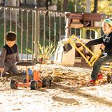Berkeley Hall School Photo #13 - Nursery students enjoying the sandbox at the Early Childhood playground.