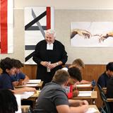De La Salle High School Photo #6 - Br. Hoover teaching a Religious Studies class