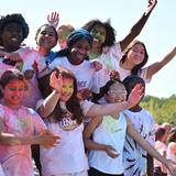 International School Of Indiana Photo #3 - Middle School students participate in the annual Color Run, which is run by one of the many service clubs at ISI.