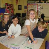 Nativity Catholic School Photo - Third grade students work on writing dreams for themselves, their community, and the world