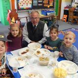 St. Patrick Elementary School Photo #6 - Our Principal, Mr. Rupcich, joined in the Thanksgiving celebration with the Preschool class.
