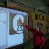 St. Paul School - New Alsace Photo #5 - Student performs virtual dissection at the smartboard
