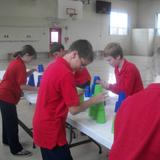 St. Paul School - New Alsace Photo #3 - Students practice Cup Stacking Speed and Skill