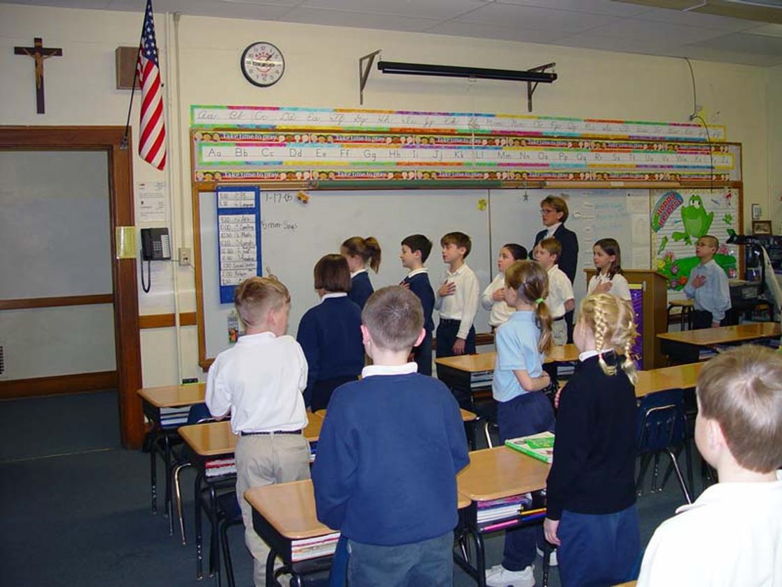Holy Cross School-blessed Sacrament Center Photo #1 - Students particpate in mock city council meeting