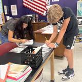 The Frankfort Christian Academy Photo #4 - High School students working together in Honors English