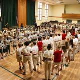 Monsignor Slade Catholic School Photo #4 - Every morning at Monsignor Slade, we come together as a community with faith and purpose -- Morning Prayer is the best way to start the day! Our morning routine includes: Prayer, The Pledge of Allegiance, reciting our Values Code, school-wide announcements, and recognition of birthdays. It's a beautiful way to connect with our values & with each other!