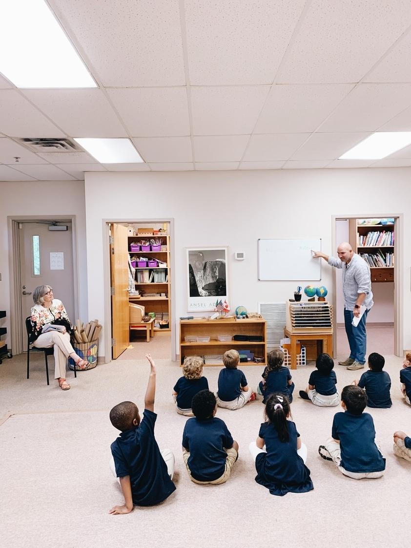 Julia Brown Schools Photo - Our Founder, Ms. Brown, sitting in on her first Latin lesson with our students. See more insights on our Instagram @juliabrownschools