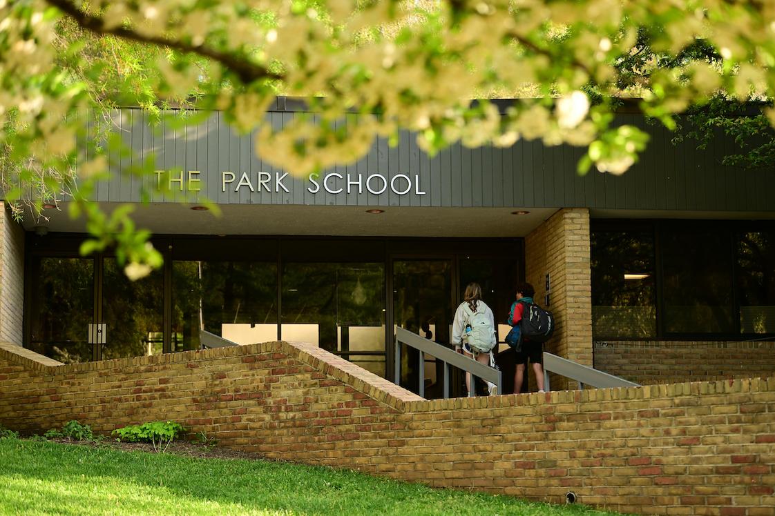 Park School of Baltimore Photo #5 - Students of all ages, faculty, and staff enter the school together through the main entrance, holding the doors for each other as they file into the central lobby and move towards common spaces, classrooms, or offices. Park School of Baltimore Photo #5 - Students of all ages, faculty, and staff enter the school together through the main entrance, holding the doors for each other as they file into the central lobby and move towards common spaces, classrooms, or offices.