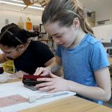 Belmont Day School Photo #3 - Students work with clay in the art studio.