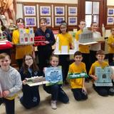 St. John The Baptist School Photo - Our 5th Grade students proudly displaying the landmarks of England that they created in Social Studies class!