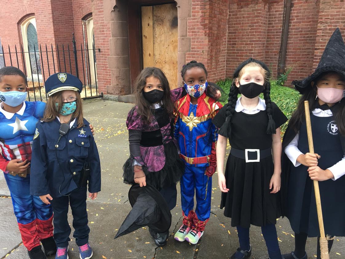 St. Mary Of The Assumption Elementary School Photo - Safely enjoying a Halloween Parade!