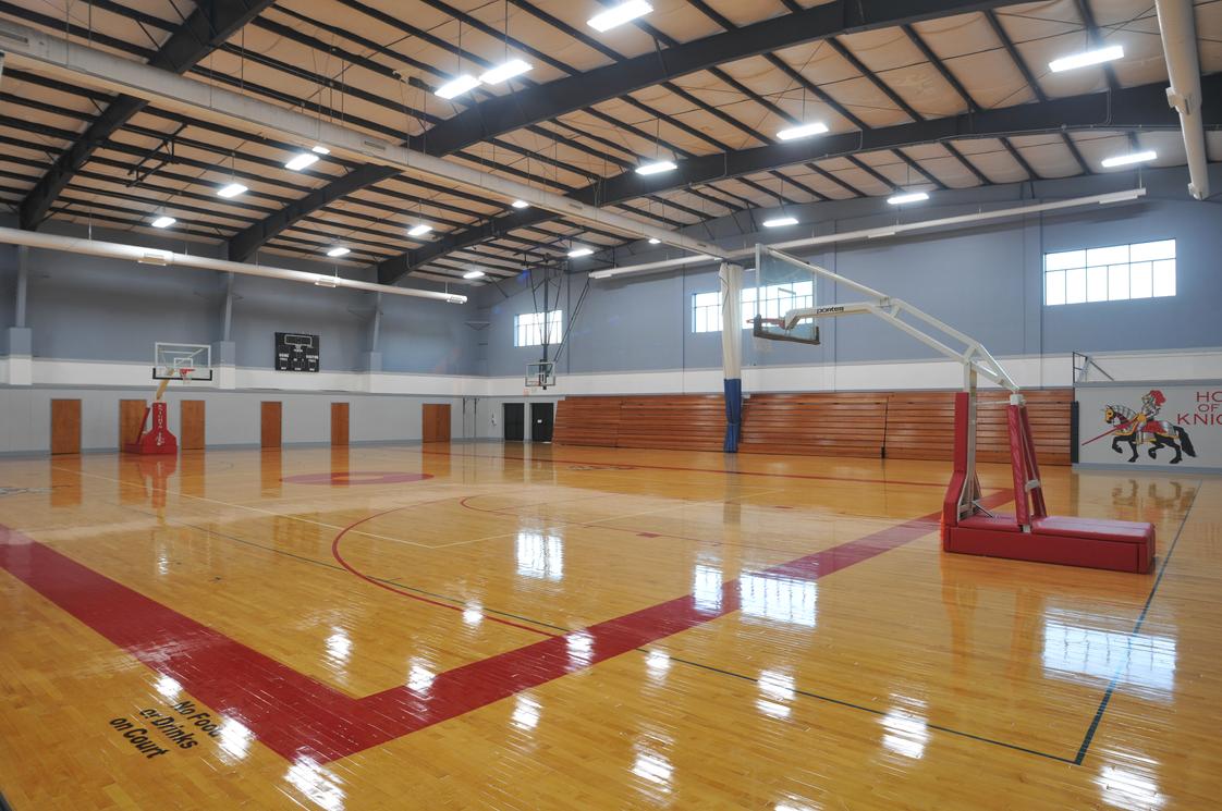 Christian Fellowship School Photo - Our fabulous gymnasium serves as PE class during the days and volleyball and basketball courts at night.