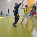 Chesterfield Montessori School Photo #4 - Elementary students playing a game during P.E.