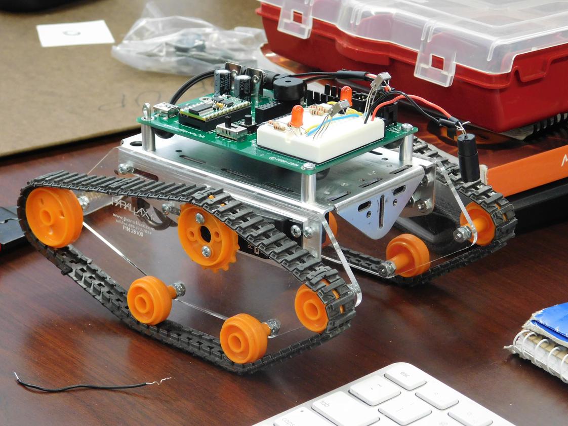 Trinity Catholic High School Photo - Trinity is in the second year of our new ROBOTICS course.