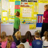 Christ Lutheran School Photo - Student and Mrs. Wasson work through a math lesson together.