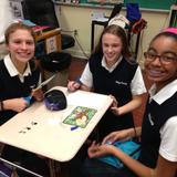 Holy Trinity School - Westfield Photo - 8th Graders Make Cards for Homebound Parishioners