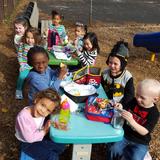 Emanuel Lutheran School Photo #9 - Preschool enjoying snack time outside!