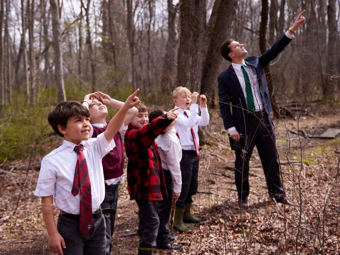 The Hawthorn School Photo #1 - Up to 30% of the day at Hawthorn is spent outdoors, and our campus has 15 acres of wooded areas to explore.