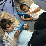 Vincent Smith School Photo #7 - Lower School students love reading on their Kindles!