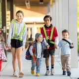 Greensboro Day School Photo #7 - Lower School students show up as leaders and walk preschool students to class in the mornings.