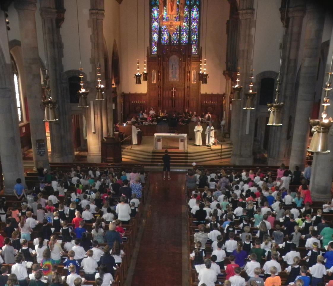 St. Mary School Photo #1 - Grades K-8 attend an All School Mass in our beautiful historic St. Mary Church.