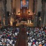 St. Mary School Photo - Grades K-8 attend an All School Mass in our beautiful historic St. Mary Church.