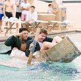 Western Reserve Academy Photo #7 - Engineering meets adventure in our natatorium. Students in Automotive Engineering test their homemade cardboard "boats" to see if they're pool-worthy - because hands-on learning sometimes means making a splash.