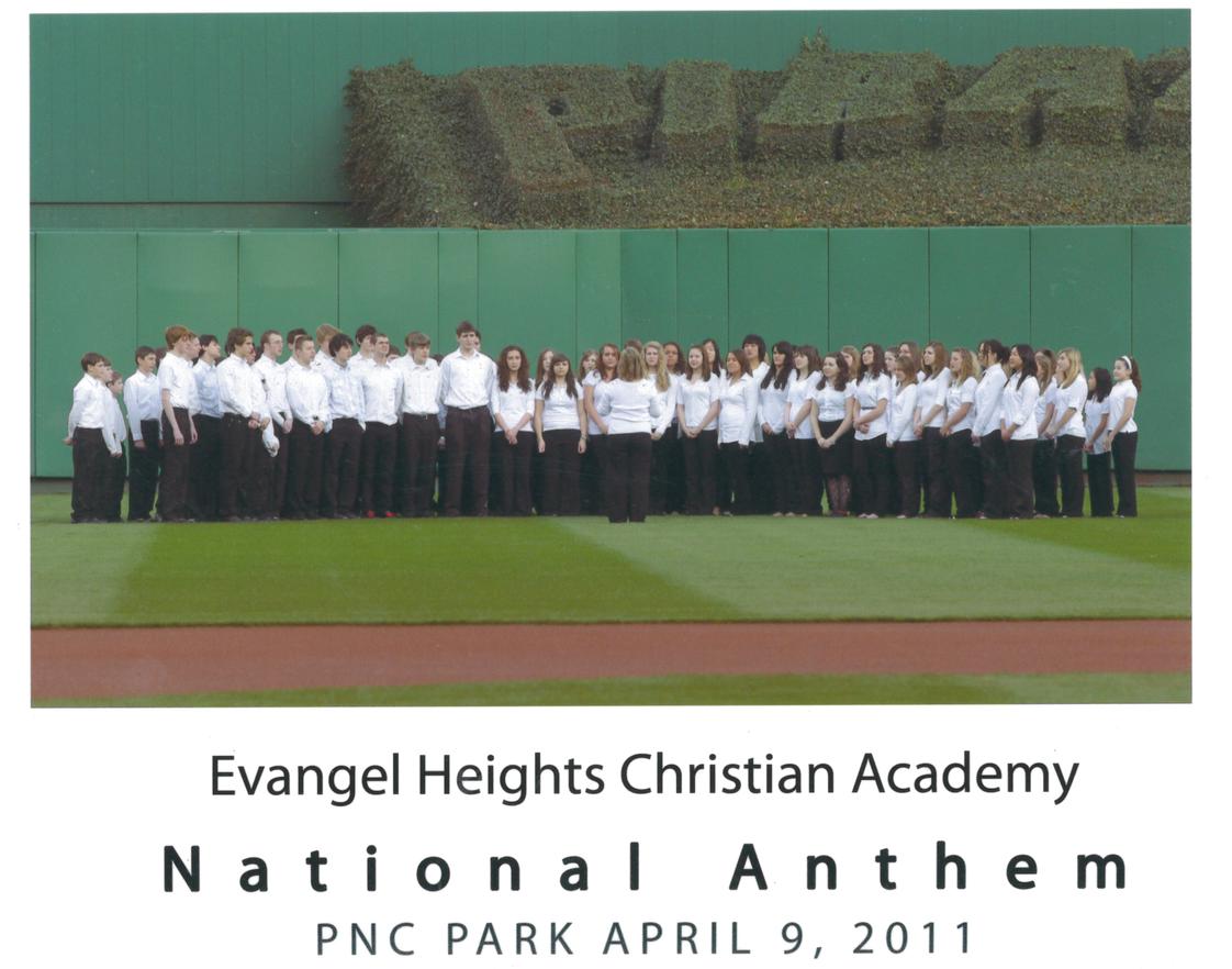 Evangel Heights Christian Academy Photo #1 - Our High School Choir sings the National Anthem at a Pittsburgh Pirates game