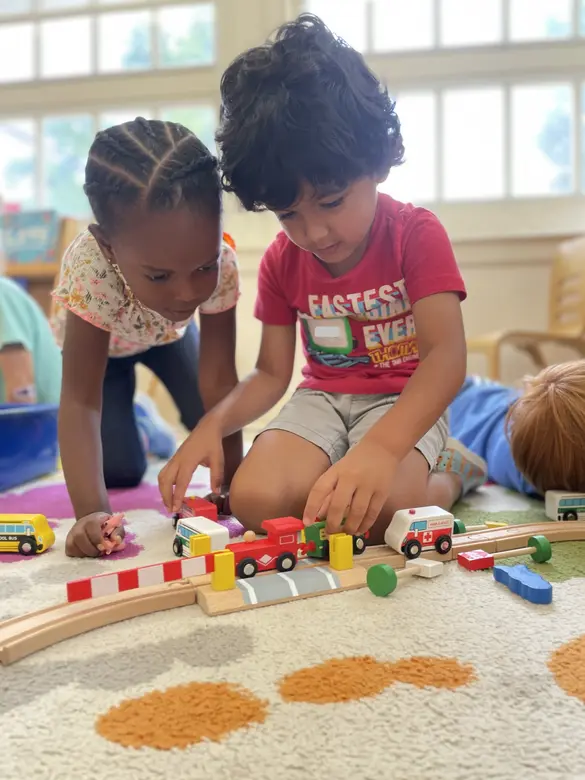 Greene Street Friends School Photo #2 - Greene Street's youngest learners enter school in Pre-Kindergarten. This full-time program includes explorative play, teacher-led activities, and a full range of specials including Art, Music and Movement, Library, Spanish, and P.E. Special attention is paid to both academic growth and social and emotional development.