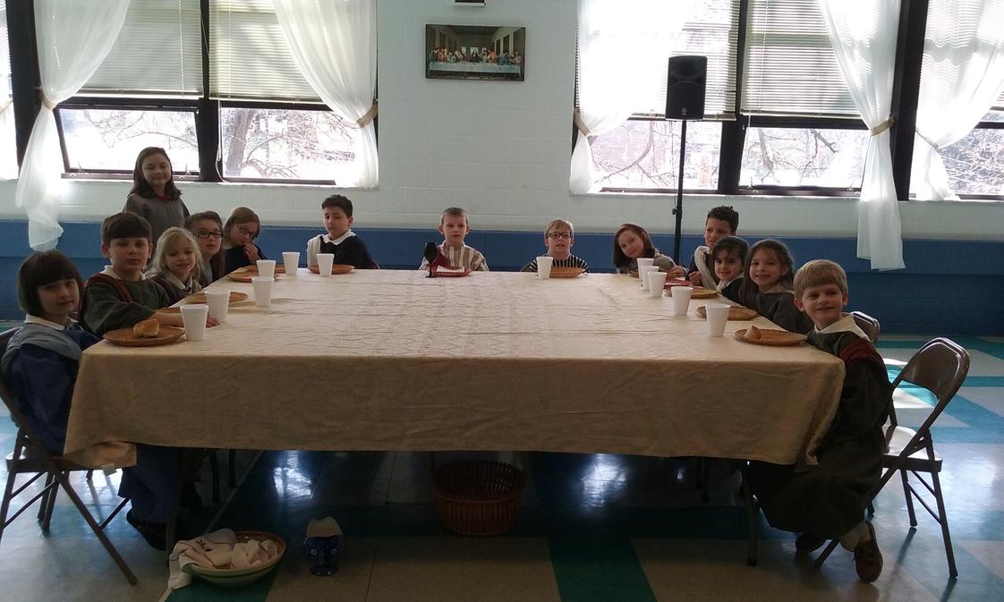 St. John The Baptist School Photo #1 - THE LAST SUPPER Our second and third grade students portrayed Our Lord's Last Supper
