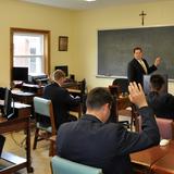 St. Louis De Montfort Academy Photo #3 - A lively 12th grade class in session at our newly constructed classroom building.