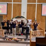 Immanuel Lutheran School Photo - Worship, praise, prayer and song are all a part of our school chapel services every Wednesday. 3rd graders share the song Great Big God!