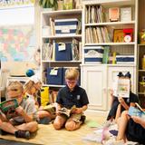 Christian Heritage Classical School Photo #8 - Second grade students enjoy a little reading time.