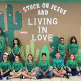 Kaufman Christian School Photo #4 - 2nd Grade in this year's spirit shirt and underneath this year's theme, "Living in Love."
