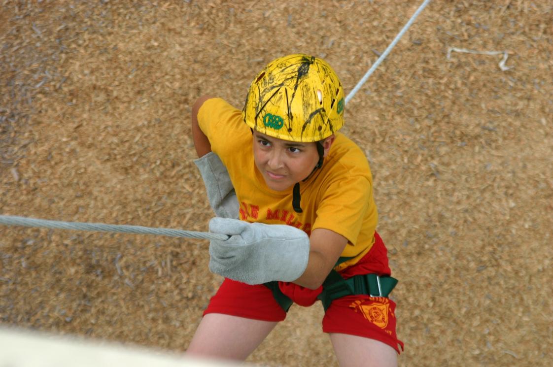 Marine Military Academy Photo - Summer Camp Repelling Tower Activity