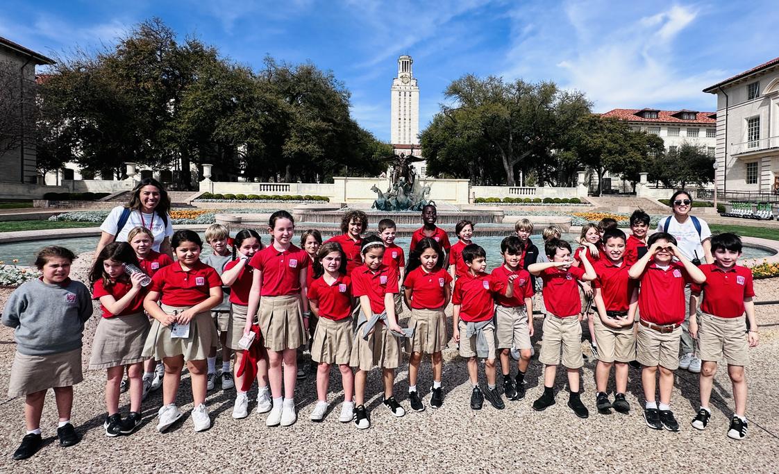 St. Austin Catholic School Photo - Second Grade on University of Texas campus