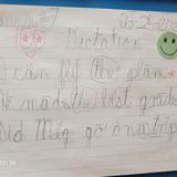 Strickland Christian School Photo #1 - Kindergarten Sentence Dictation in March