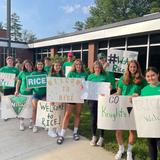 Rice Memorial High School Photo #1 - Students come from all over Vermont to attend Rice. We know joining a new school can be intimidating, but we have events and activities geared toward helping students feel welcome and at home. Here upperclassmen welcome new students during orientation.