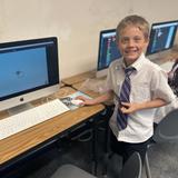 Christ The King Catholic School Photo #2 - 3rd Grade working on our Tynker coding program. All students receive coding or technology classes in K-8th grade.