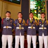 Hargrave Military Academy Photo #3 - Cadets in dress uniform receiving medals at a formal recognition ceremony