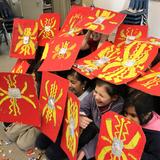 The Nysmith School Photo #8 - Fourth-graders learn the value of the Roman army formations as part of their social studies. The goal is to bring history alive.
