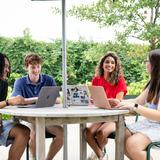 The Steward School Photo #10 - Upper School students learn collaboratively in outdoor spaces.