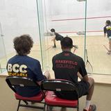Wakefield School Photo #2 - Wakefield Athletics offers a wide variety of sports for our students to choose from. Pictured is our national squash champion observing a match in our state-of-the-art J.B. Rich squash courts. The boys' and girls' soccer teams were conference champions and made it to states in 2023. Additional sports offered are equestrian, tennis, basketball, volleyball, swim, cross country, golf, and lacrosse.