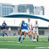 Bellevue Christian School Photo #8 - BCS girl's soccer team home game, with downtown Bellevue towering behind (Clyde Hill Campus)