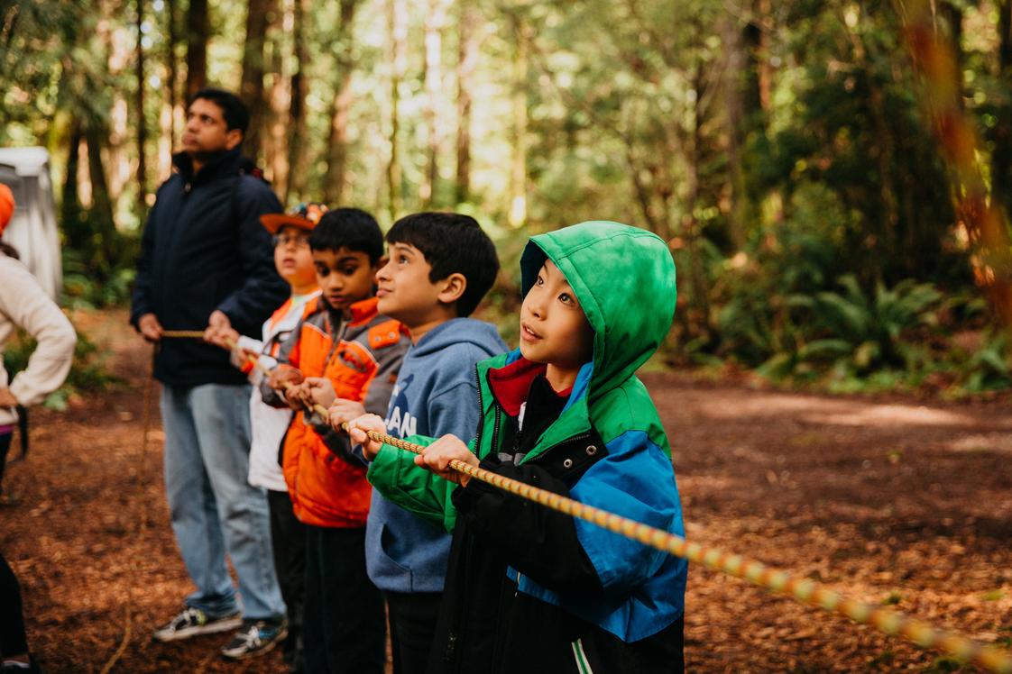 Cascadia School Photo - Leadership is one of our core values at Cascadia. Included in tuition are multi-day sleepover camps for our 4th and 5th grade students that focus on leadership, social-emotional skills, and teamwork.