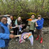 Cedar River Montessori School Photo #2 - Upper elementary students celebrate the salmon release