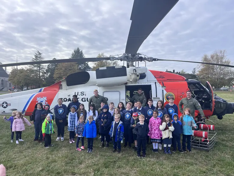 St. Mary School Photo #2 - Coast Guard visit on Veteran's Day 2022